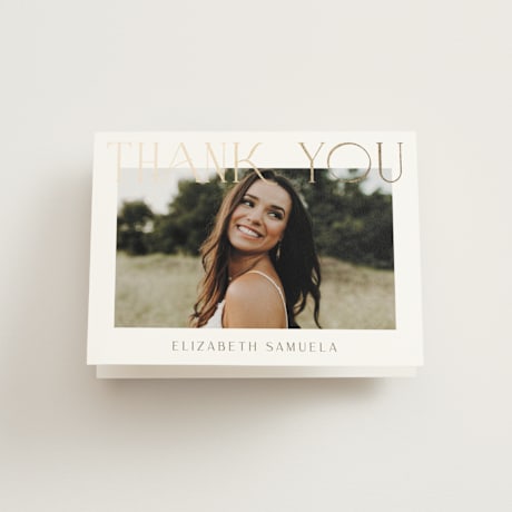 Foil-Pressed Bridal Shower Thank You Cards