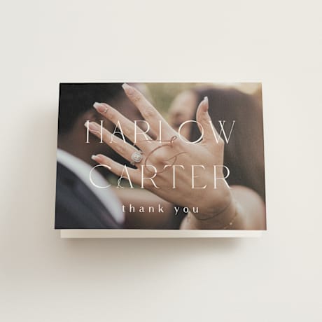 Foil-Pressed Bridal Shower Thank You Cards