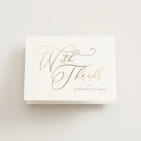 Foil-Pressed Bridal Shower Thank You Cards