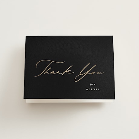Foil-Pressed Bridal Shower Thank You Cards