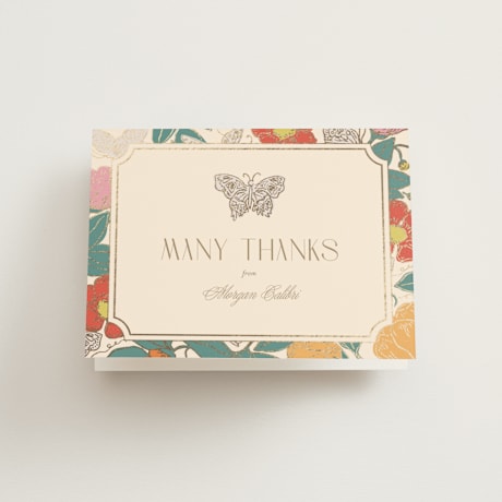 Foil-Pressed Bridal Shower Thank You Cards