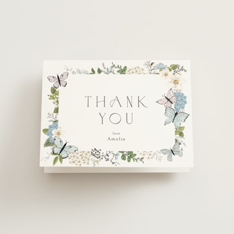 Foil-Pressed Bridal Shower Thank You Cards