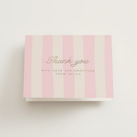 Foil-Pressed Bridal Shower Thank You Cards