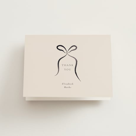 Foil-Pressed Bridal Shower Thank You Cards