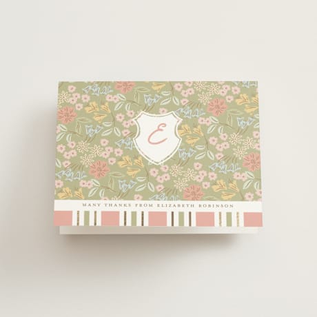 Foil-Pressed Bridal Shower Thank You Cards