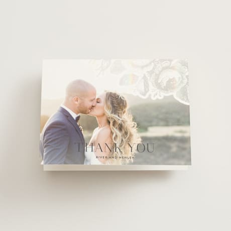 Gloss-Press Folded Wedding Thank You Cards