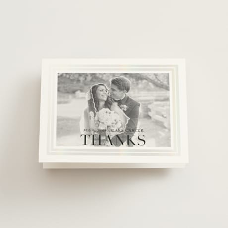 Gloss-Press Folded Wedding Thank You Cards