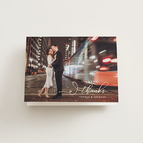 Folded Wedding Thank You Cards