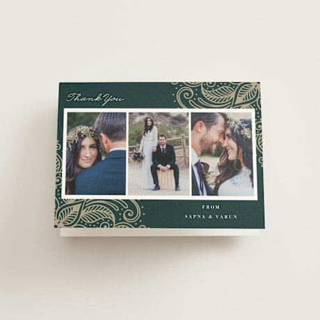 Folded Wedding Thank You Cards