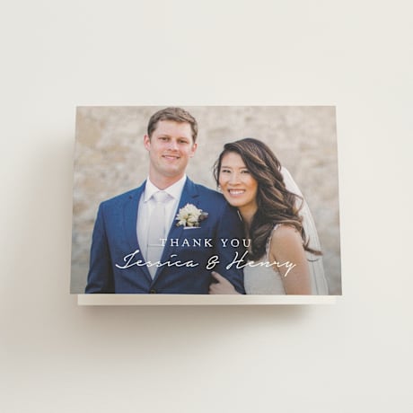 Folded Wedding Thank You Cards