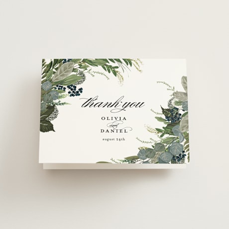 Folded Wedding Thank You Cards