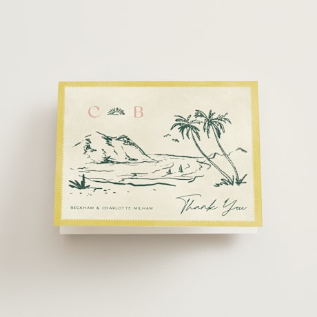 Folded Wedding Thank You Cards