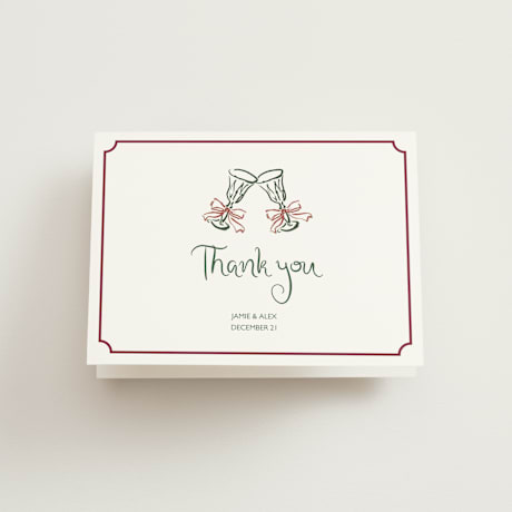 Folded Wedding Thank You Cards