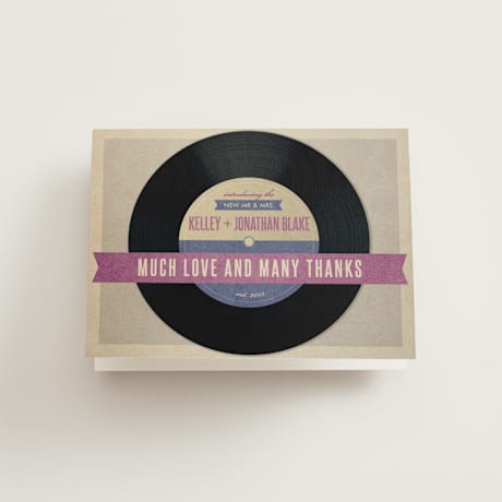 Folded Wedding Thank You Cards