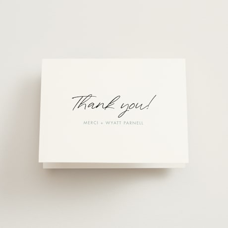 Folded Wedding Thank You Cards