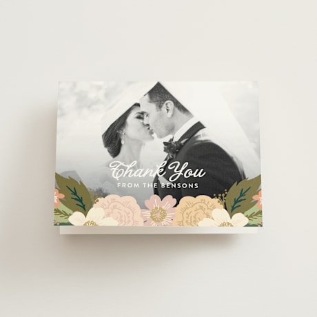 Folded Wedding Thank You Cards
