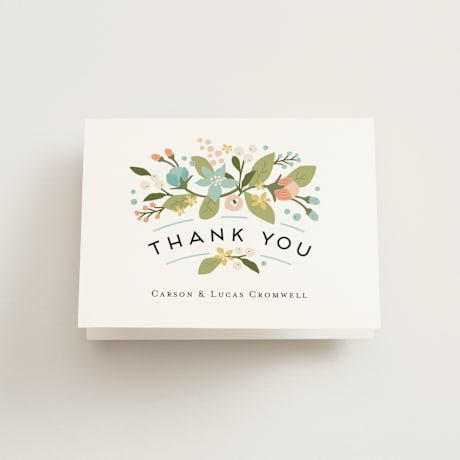 Folded Wedding Thank You Cards