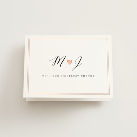 Folded Wedding Thank You Cards