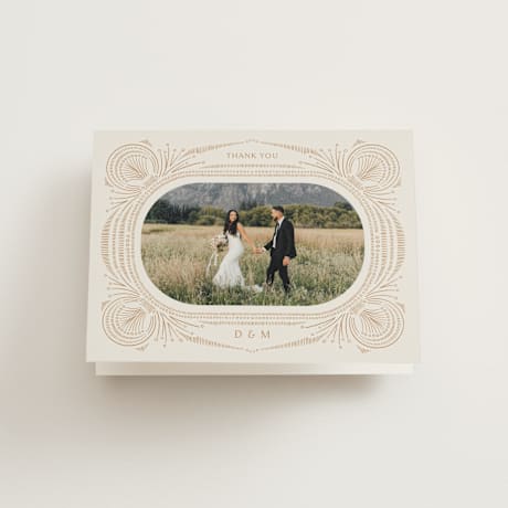 Folded Wedding Thank You Cards