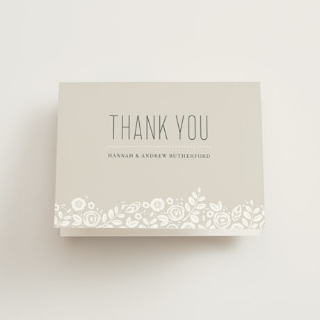 Folded Wedding Thank You Cards
