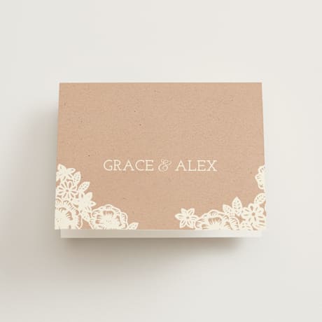 Folded Wedding Thank You Cards