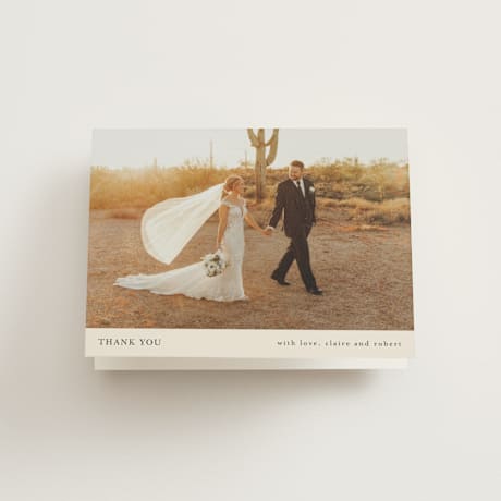 Folded Wedding Thank You Cards