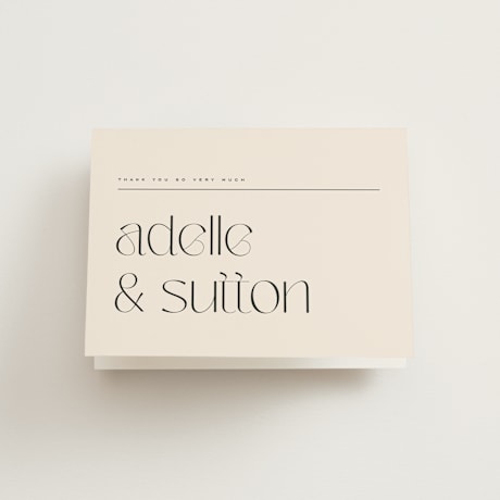 Folded Wedding Thank You Cards