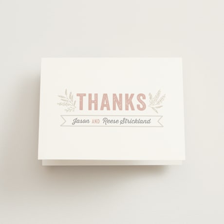 Folded Wedding Thank You Cards