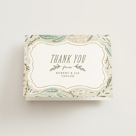 Folded Wedding Thank You Cards