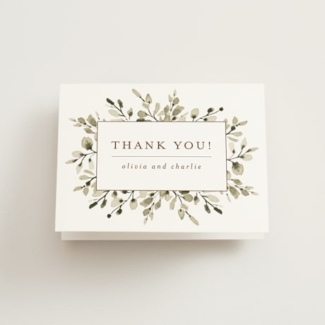 Folded Wedding Thank You Cards