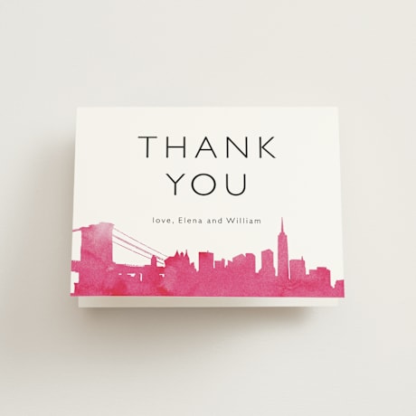 Folded Wedding Thank You Cards