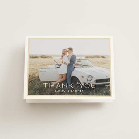 Folded Wedding Thank You Cards