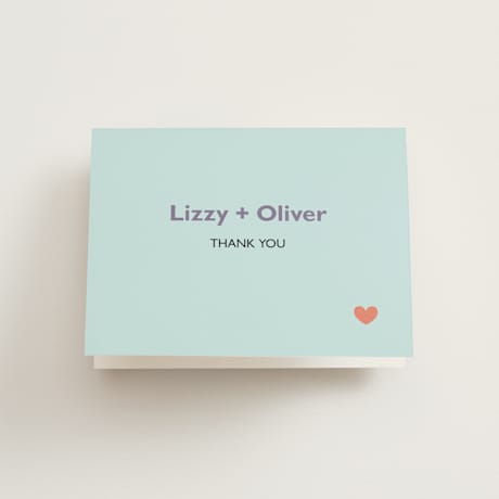 Folded Wedding Thank You Cards