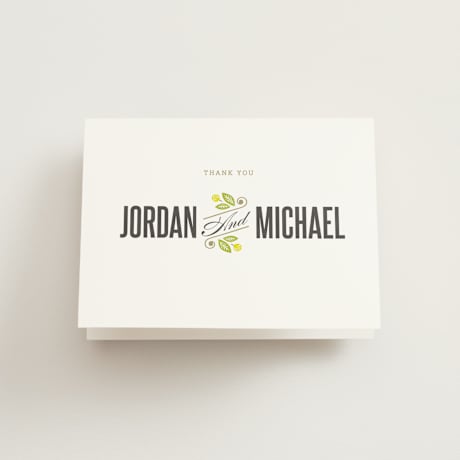 Folded Wedding Thank You Cards