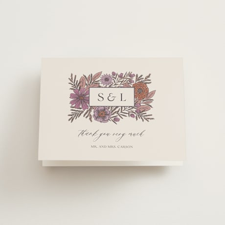 Folded Wedding Thank You Cards