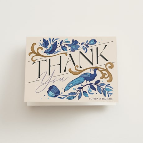 Folded Wedding Thank You Cards