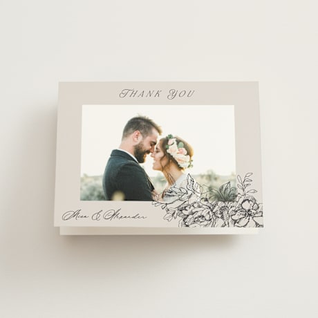 Folded Wedding Thank You Cards