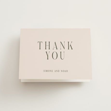 Folded Wedding Thank You Cards