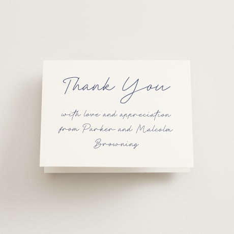 Folded Wedding Thank You Cards