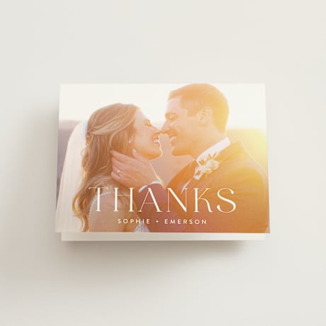 Folded Wedding Thank You Cards