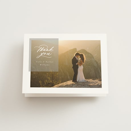 Folded Wedding Thank You Cards