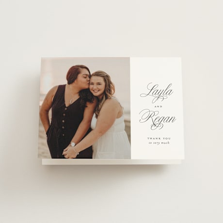 Folded Wedding Thank You Cards