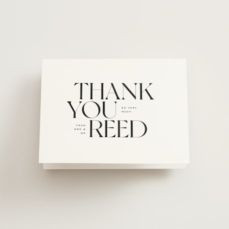 Folded Wedding Thank You Cards