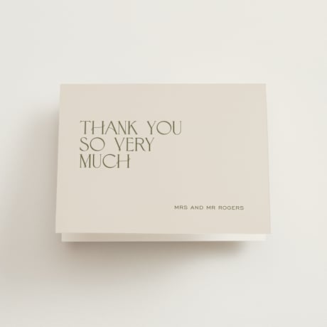 Folded Wedding Thank You Cards