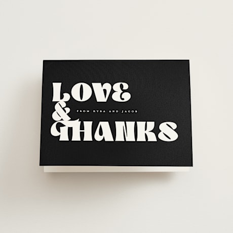 Folded Wedding Thank You Cards