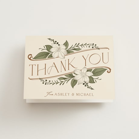Folded Wedding Thank You Cards