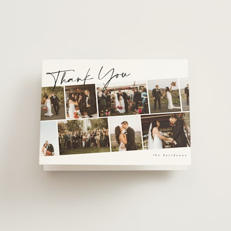 Folded Wedding Thank You Cards
