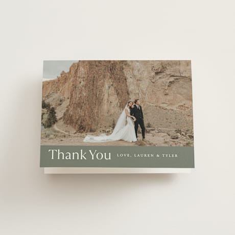 Folded Wedding Thank You Cards