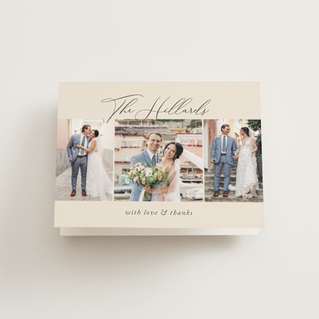 Folded Wedding Thank You Cards