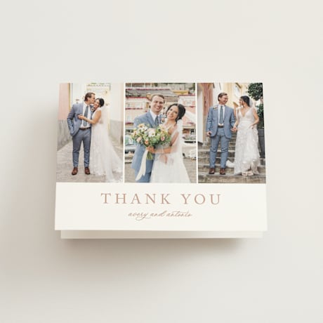 Folded Wedding Thank You Cards